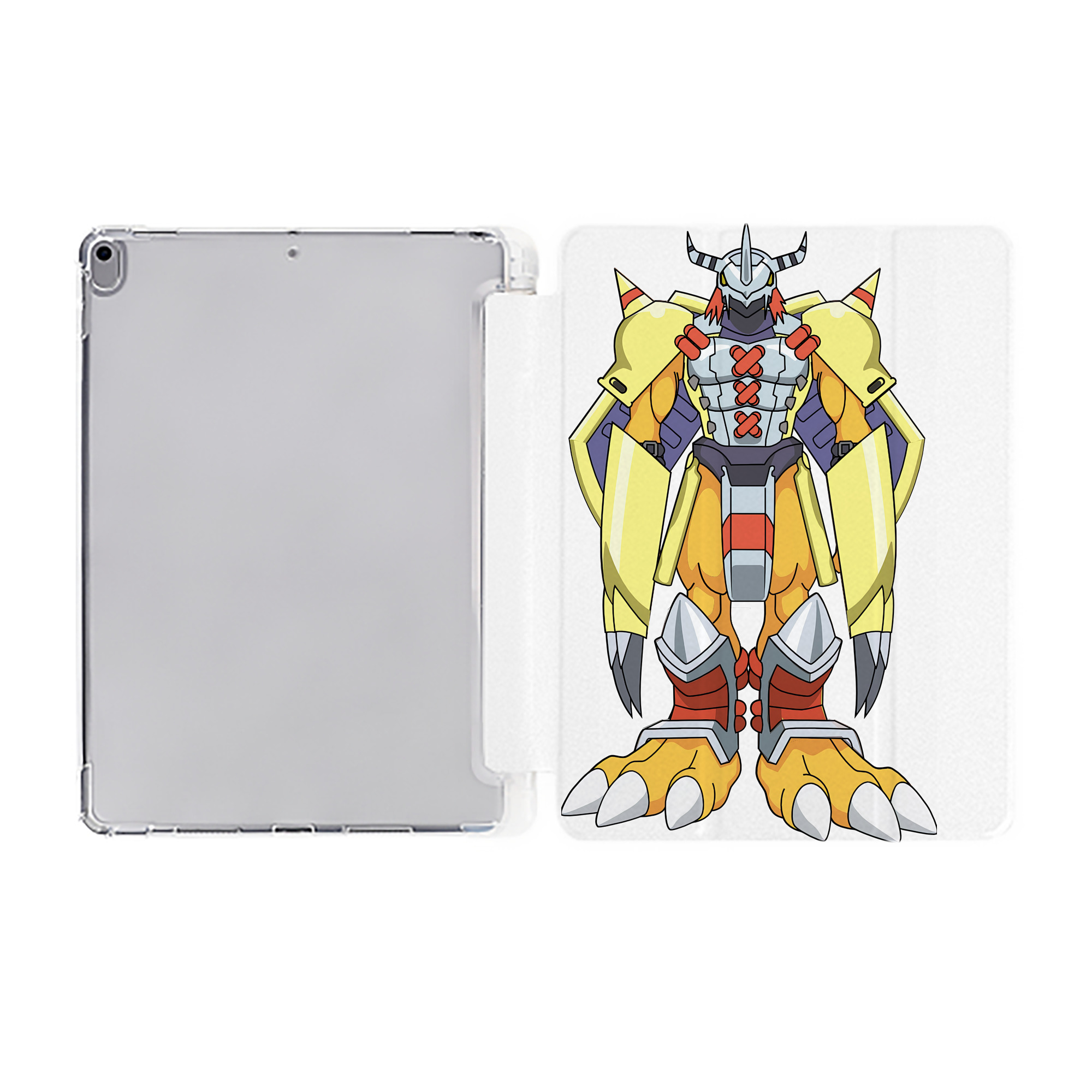 （画像用） Digimon デジタルモンスター/デジモン IPad ケース ペン収納付き 三つ折りスタンド PUレザー×シリコン 対応機種9.5/10.5/10.9インチ
